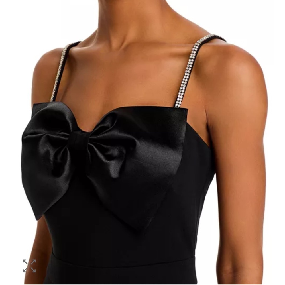 NWOT Eliza J rhinestone strap and bow detail jumpsuit - Picture 2 of 14